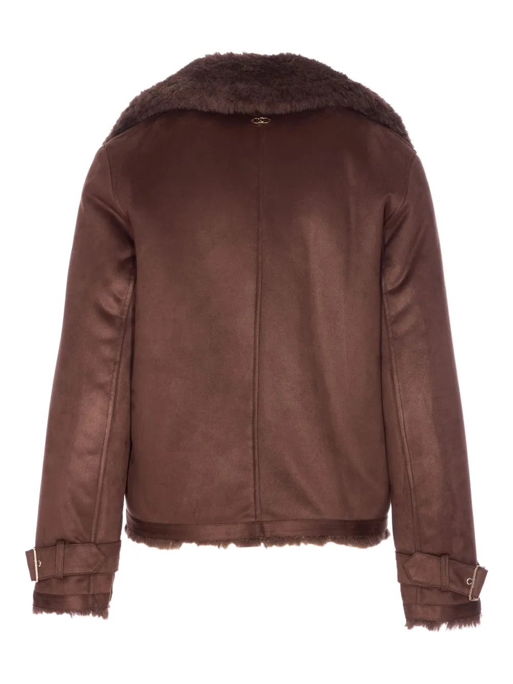 Liu •jo Double-breasted Jacket In Brown