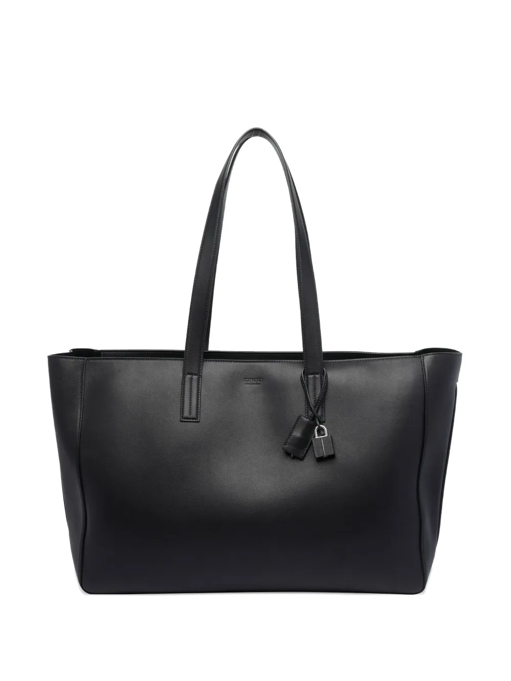 TOM FORD padlock-detail leather tote bag - ブラック TOM FORD padlock-detail leather tote bag - ブラック