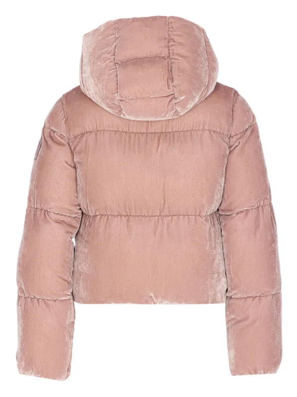 Elisabetta Franchi Velvet Puffer Jacket | Pink | FARFETCH