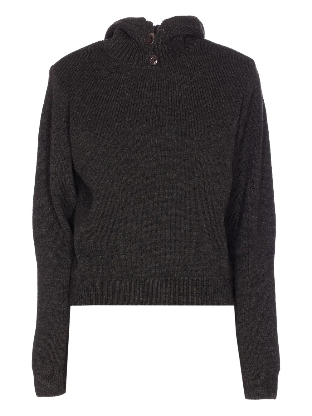 LEMAIRE buttoned hoodie | بني | Image 1