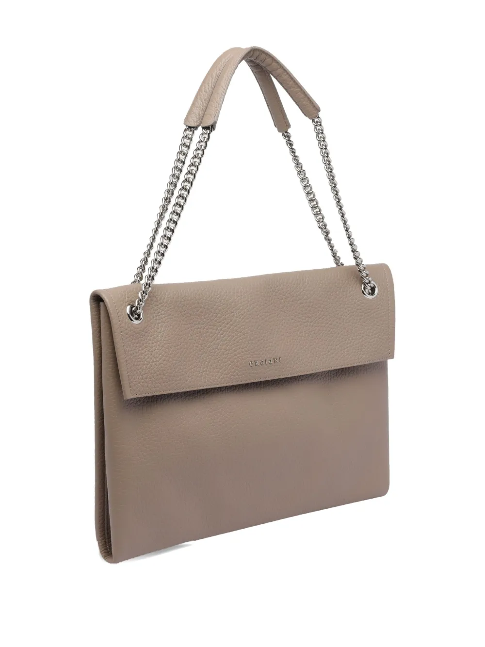 Orciani Venus Soft Midi Shoulder Bag In Neutral