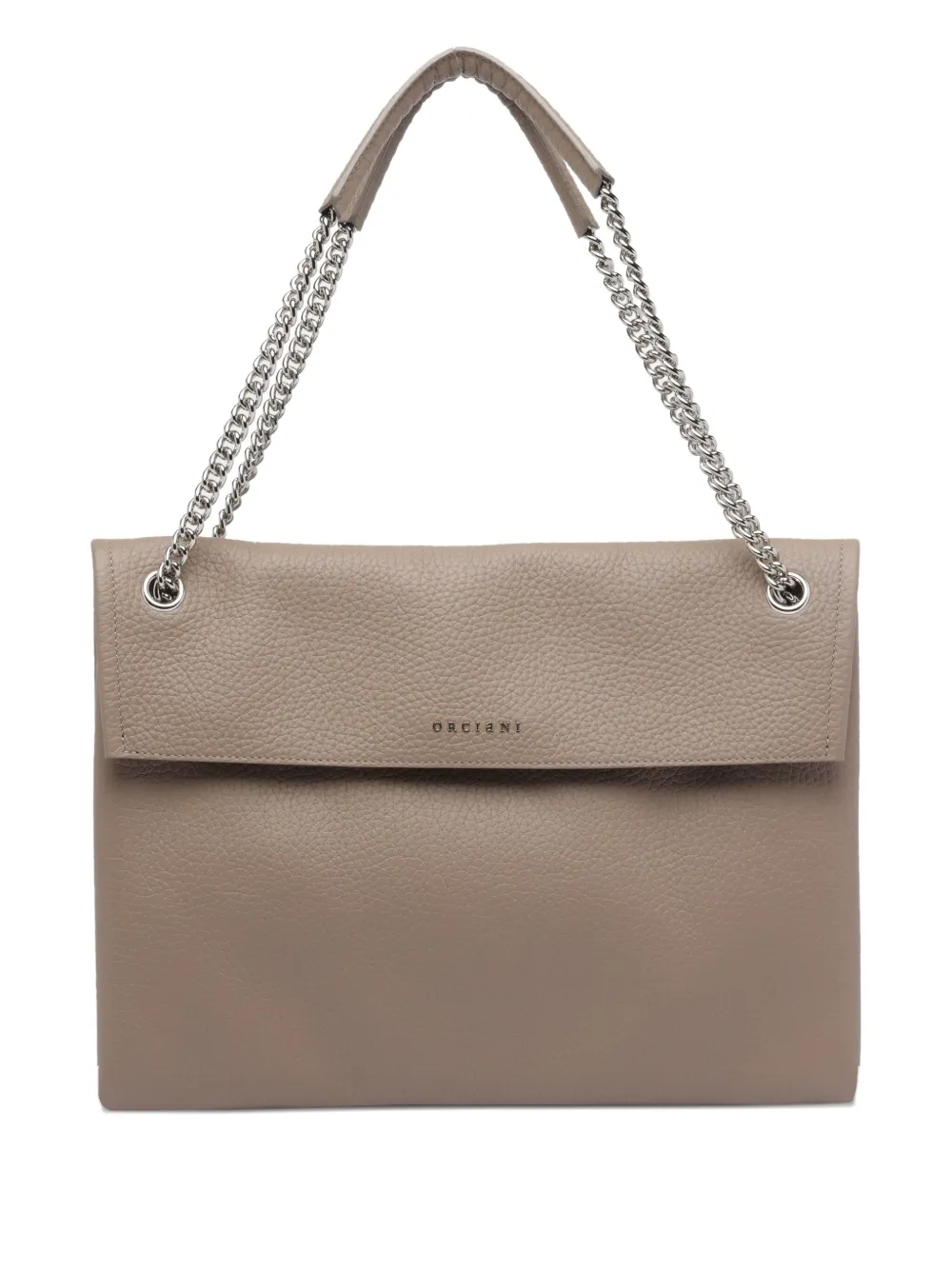 Orciani Venus Soft Midi Shoulder Bag In Neutral