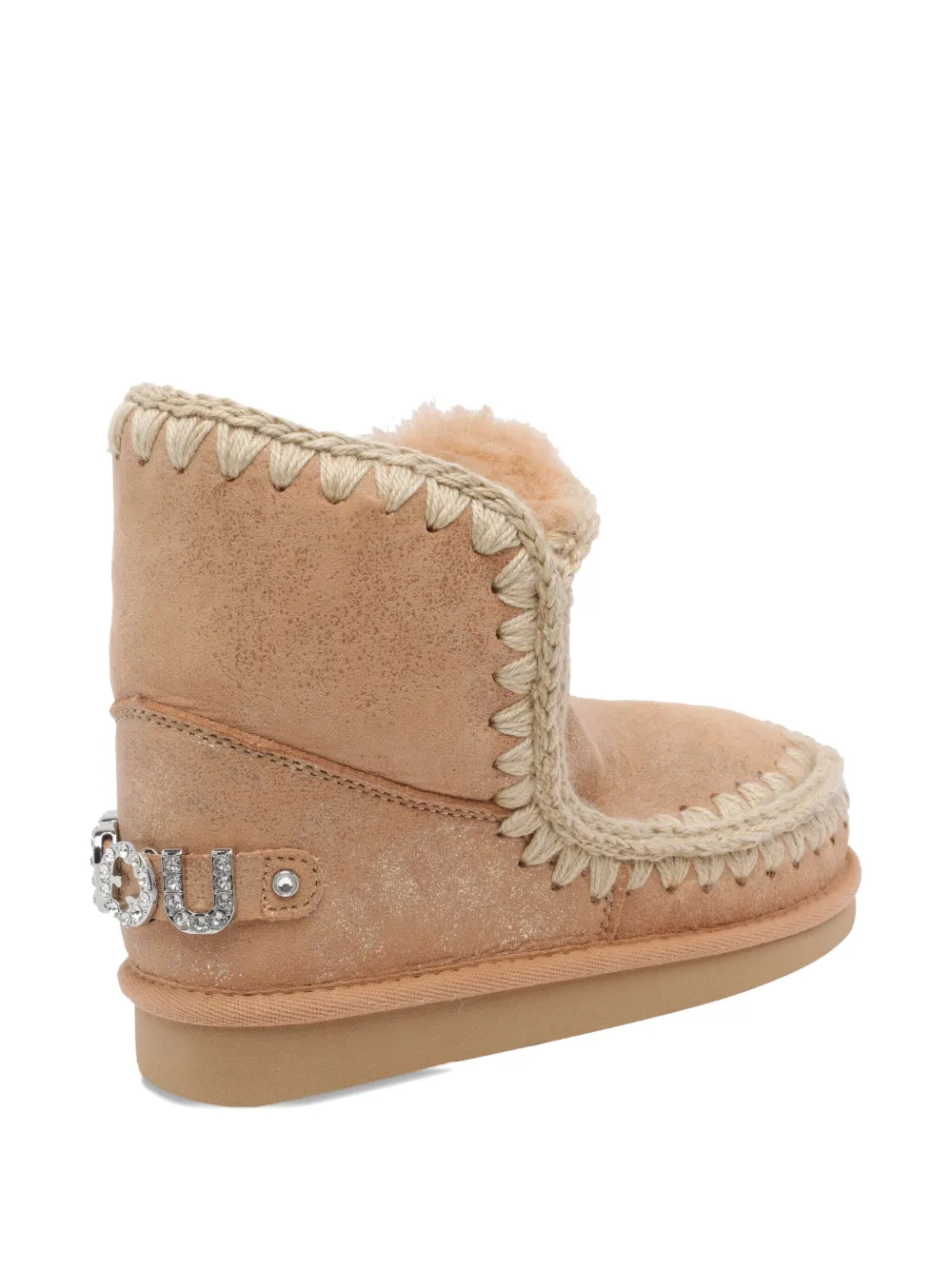 Mou Eskimo 18 Suede Embellished Boots In Brown