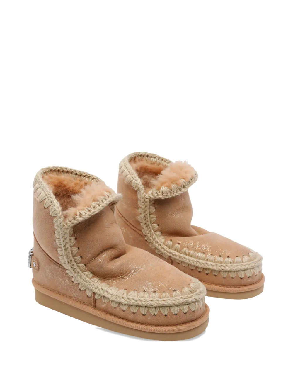 Mou Eskimo 18 Suede Embellished Boots In Brown