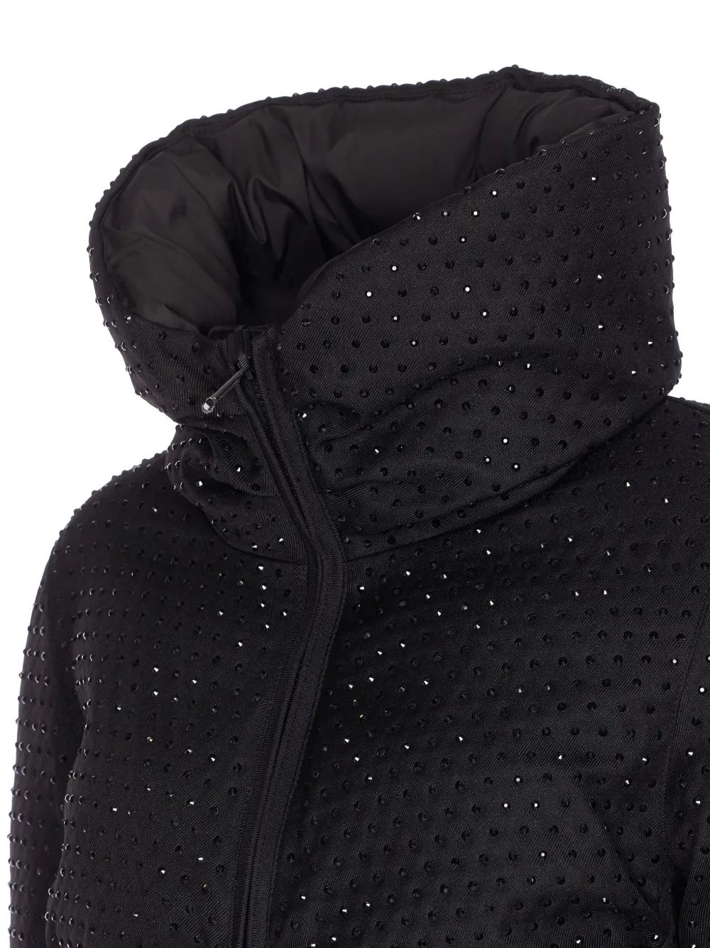 Pinko Strass-embellished High-neck Jacket In Black