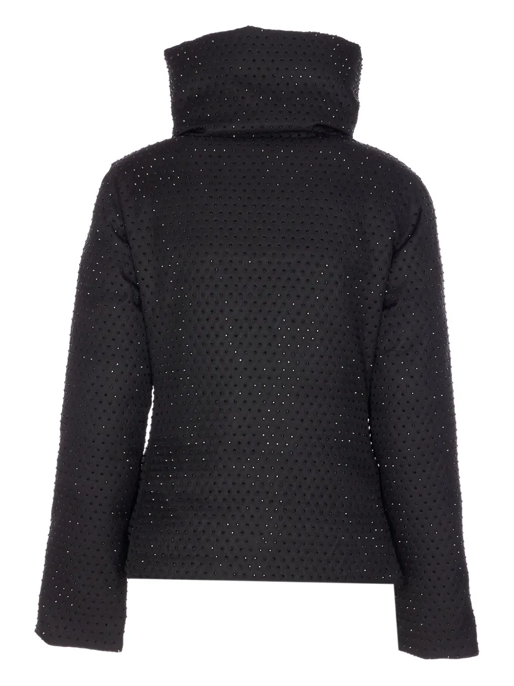 Pinko Strass-embellished High-neck Jacket In Black