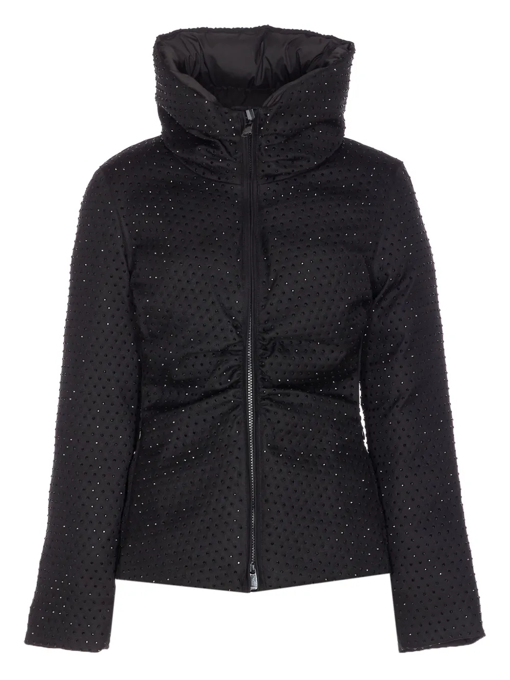 PINKO strass-embellished high-neck jacket | Black | Image 1