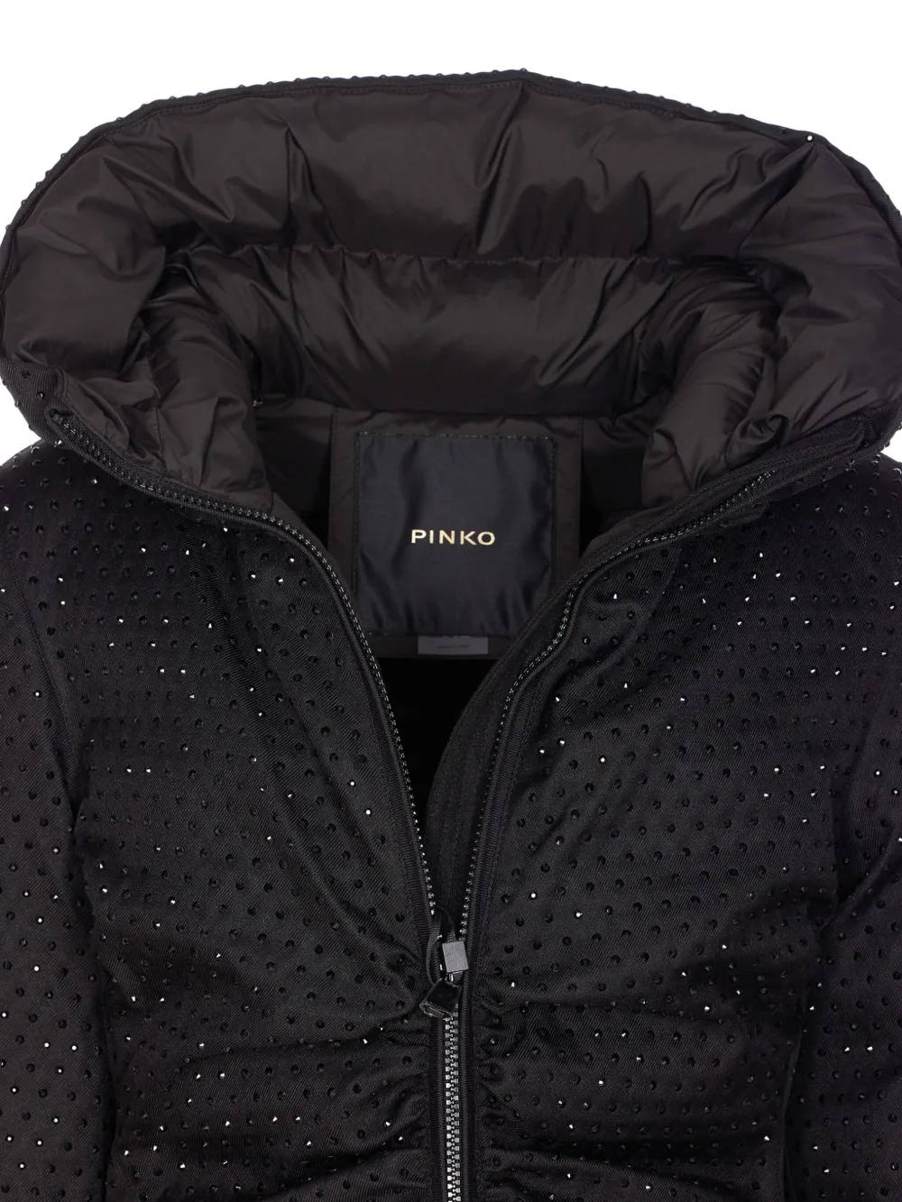 PINKO Jack verfraaid met stras en hoge hals Zwart