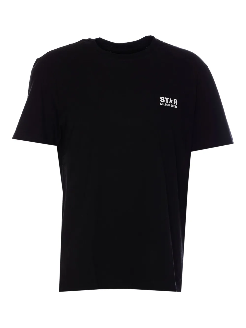 Golden Goose logo-lettering crew-neck T-shirt | Black | Image 1