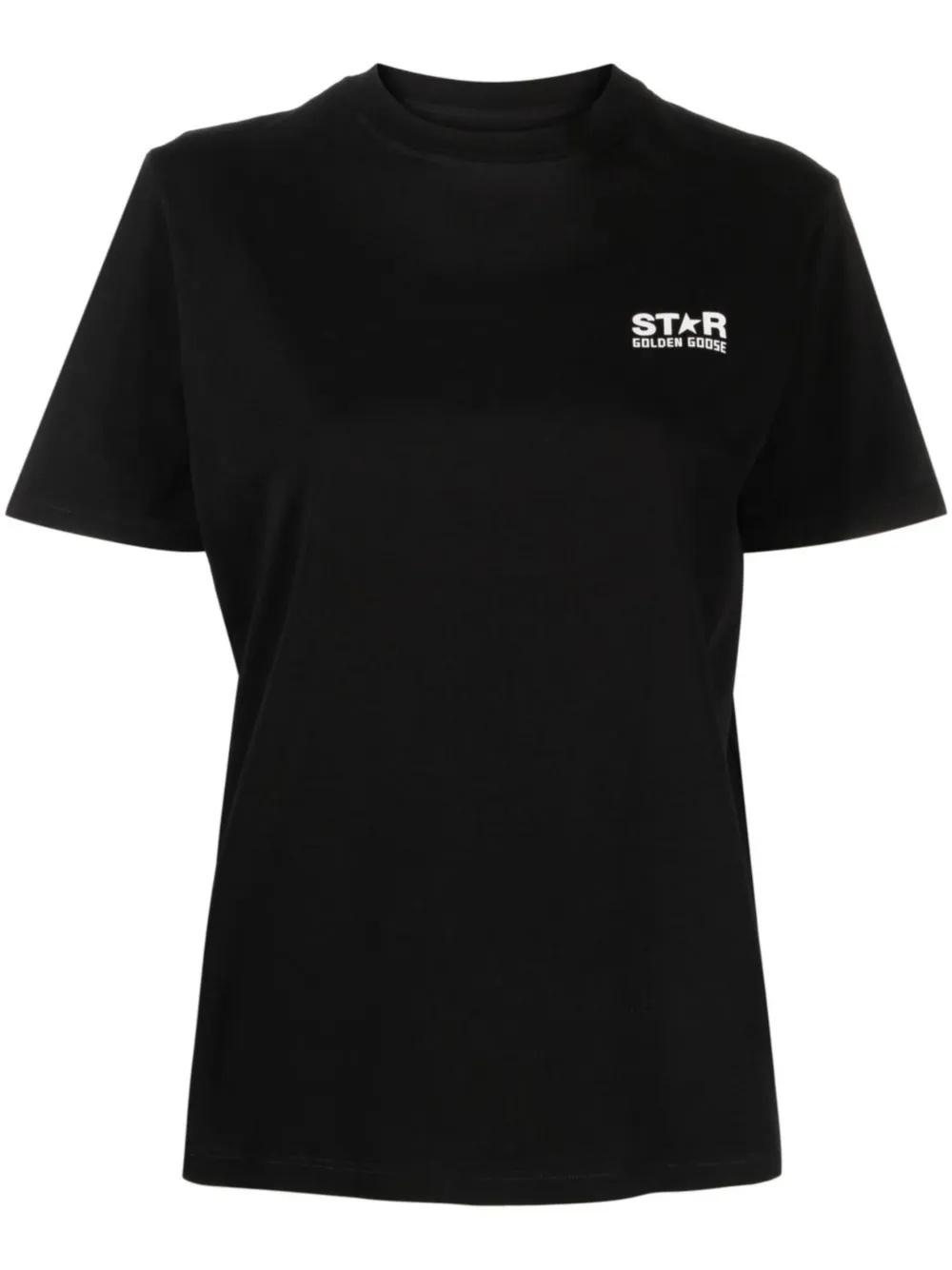 Golden Goose logo-lettering crew-neck T-shirt - Nero