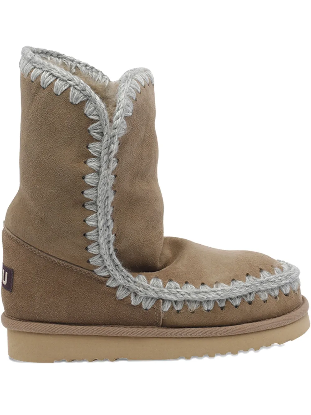 Mou Esimo 24 Round-toe Boots In Brown