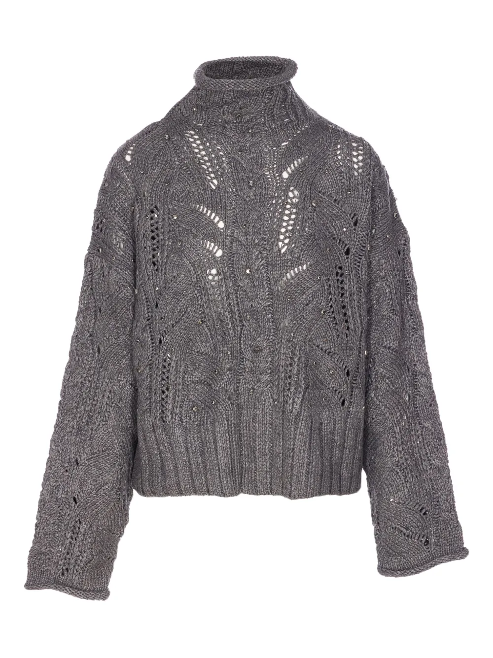 LIU JO openwork embellished sweater | Grey | Image 1
