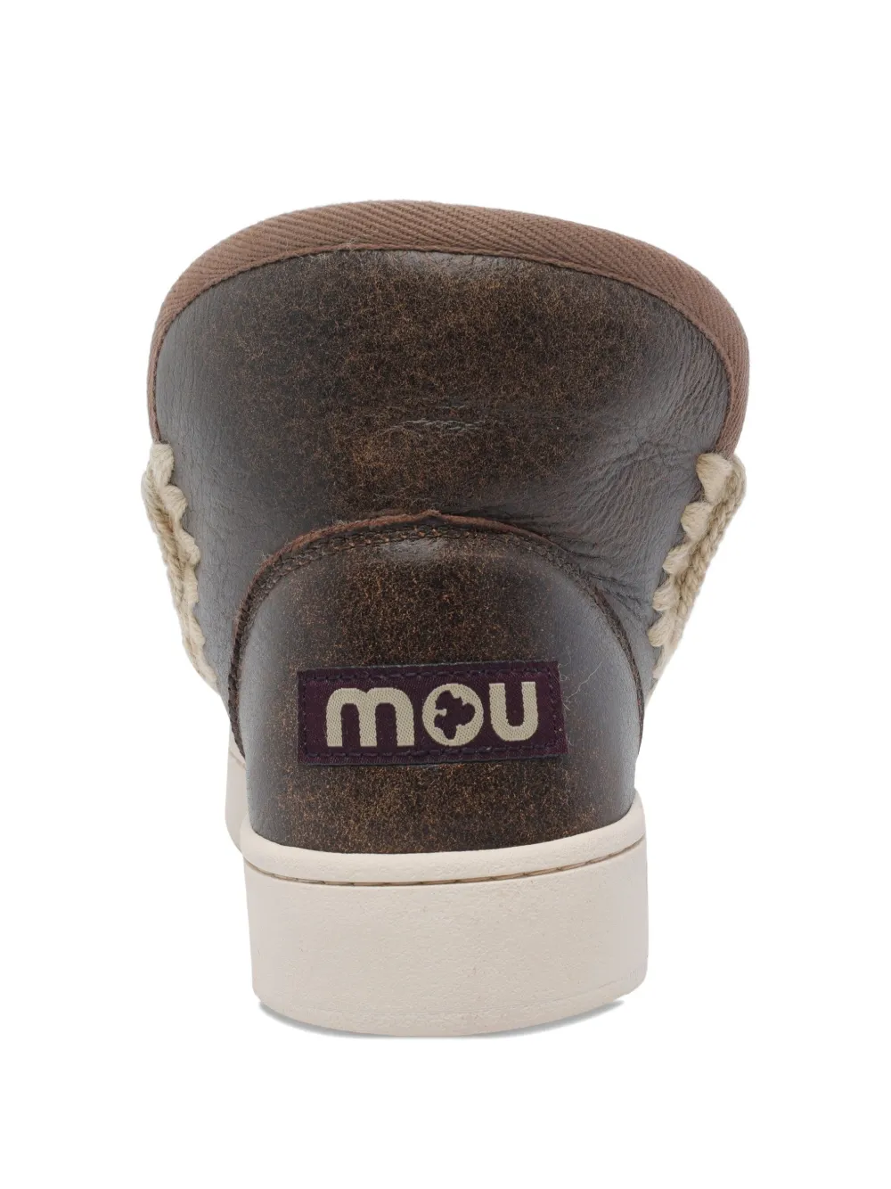 Mou Leather High-top Sneakers In Brown
