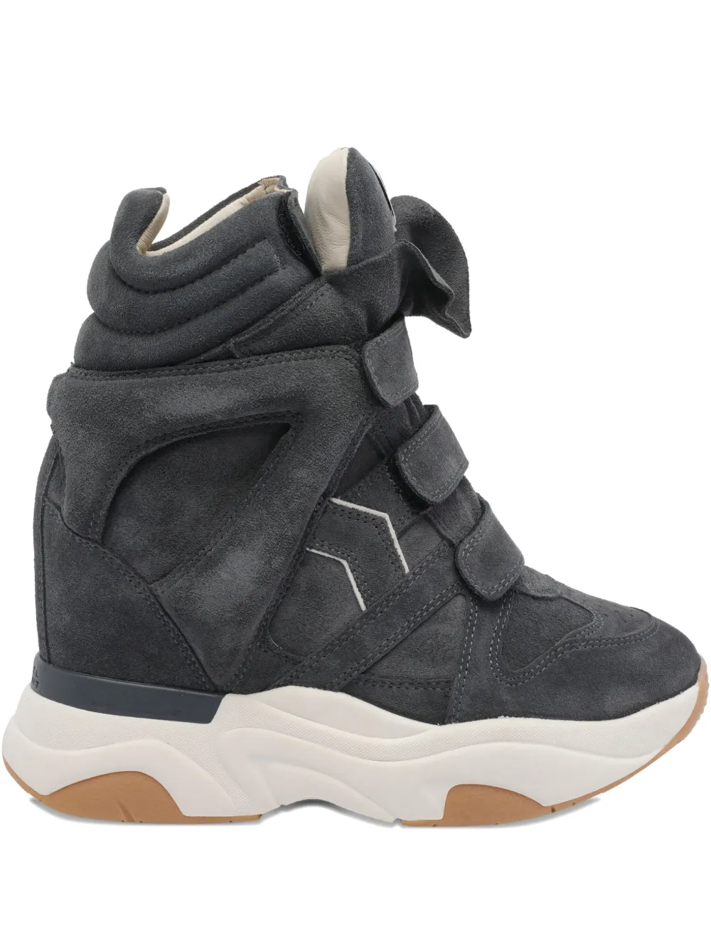 Isabel Marant Balskee High-top Wedge Suede Sneakers Shoes In Gray