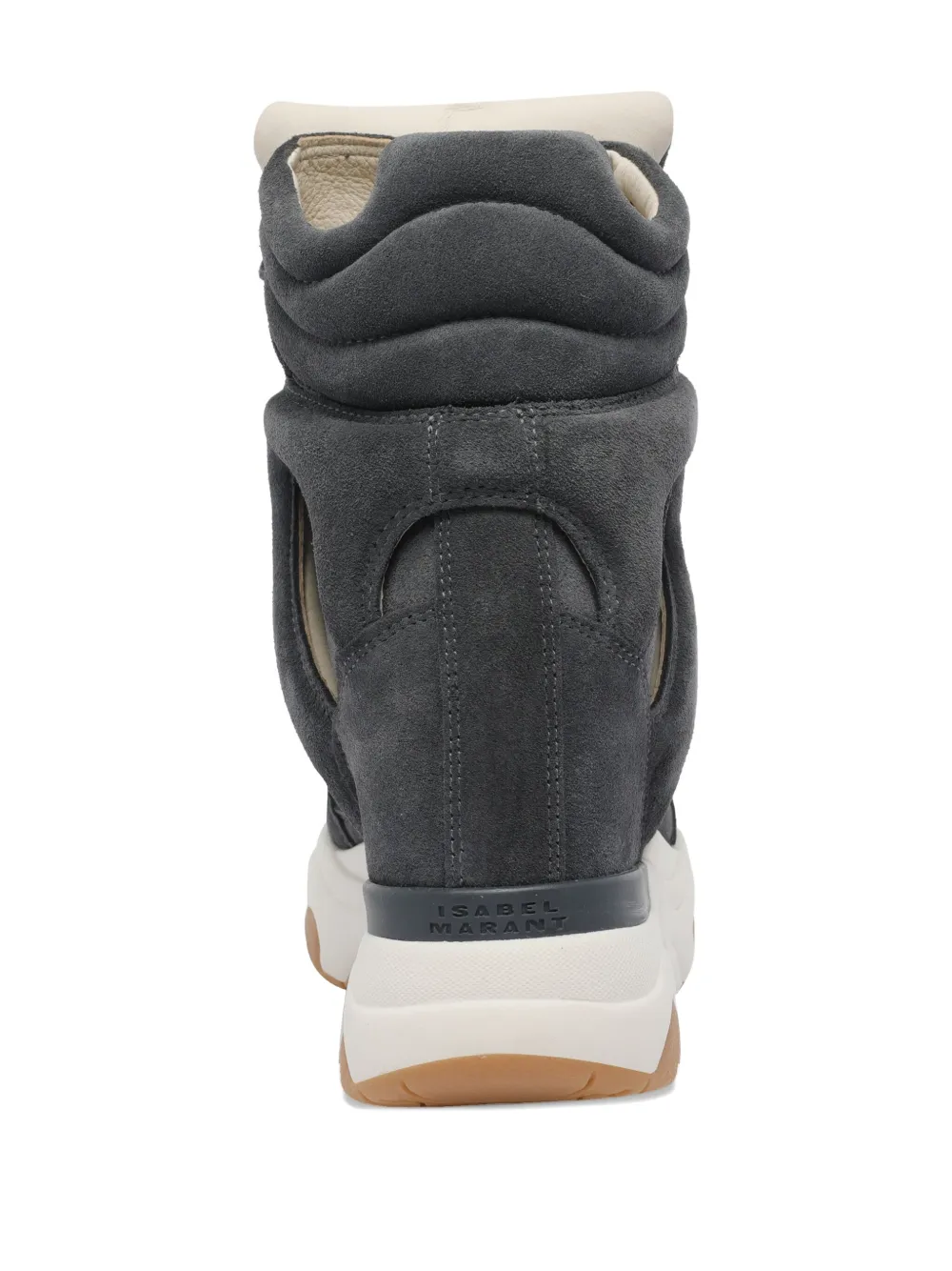 Isabel Marant Balskee High-top Wedge Suede Sneakers Shoes In Gray