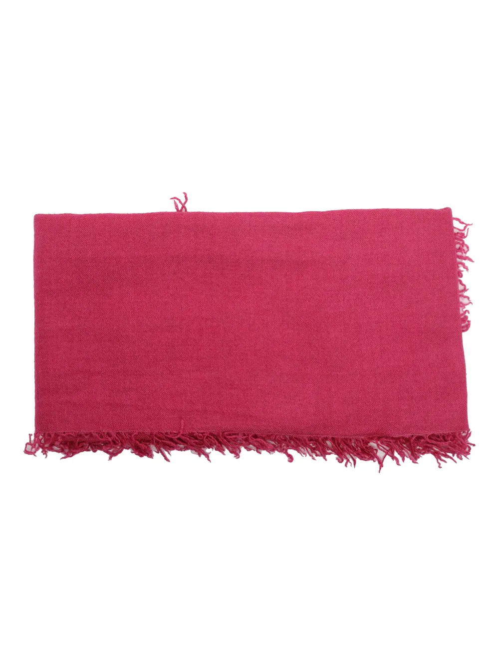 Faliero Sarti Soft Textured Scarf Fringed Edges In Pink