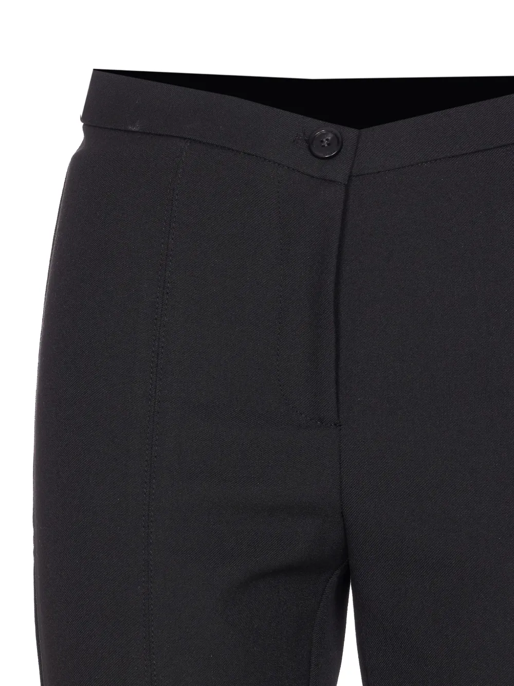 Pinko Pietanze Skinny Trousers With Adjustable Bottom In Black