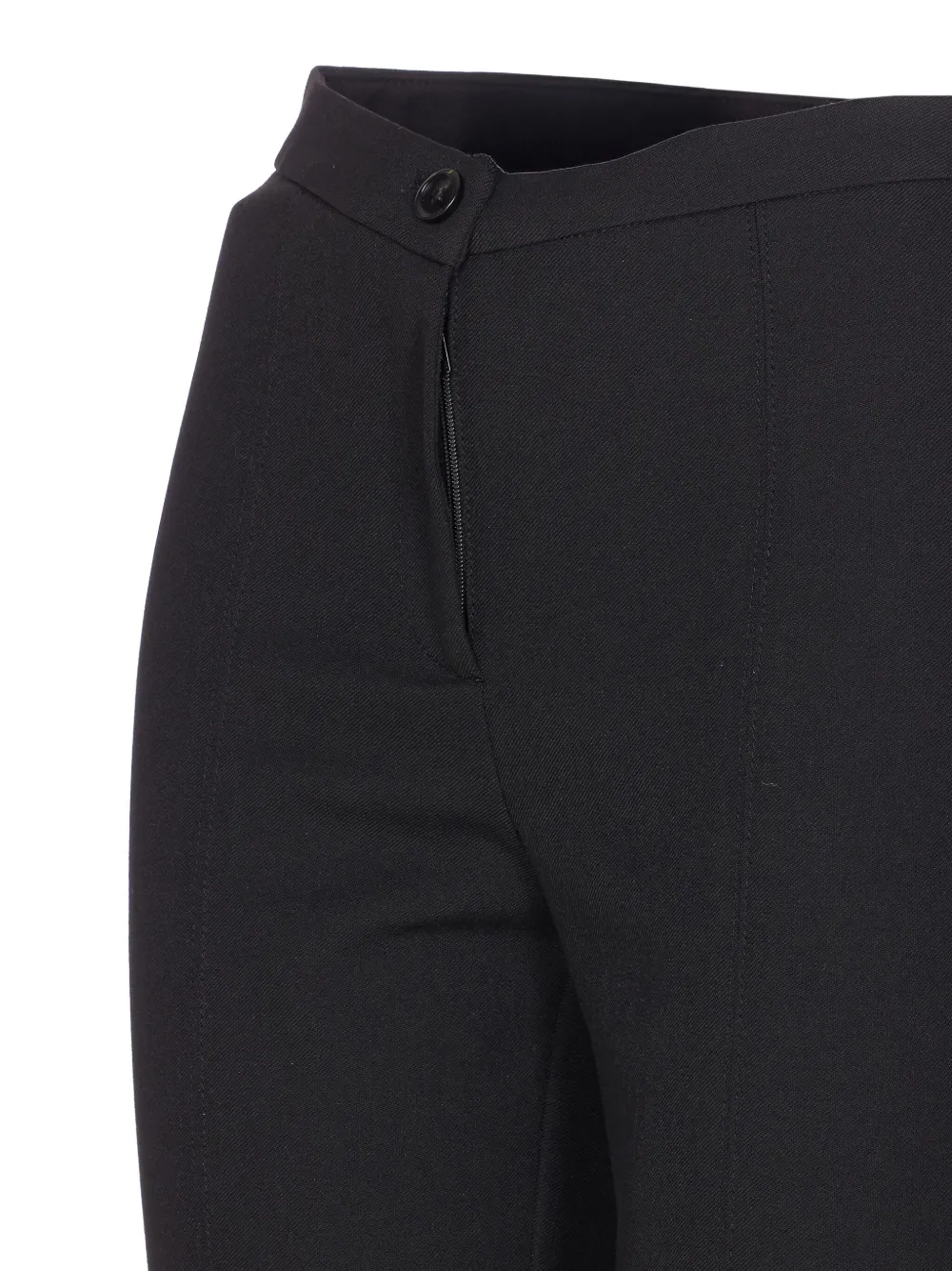 Pinko Pietanze Skinny Trousers With Adjustable Bottom In Black