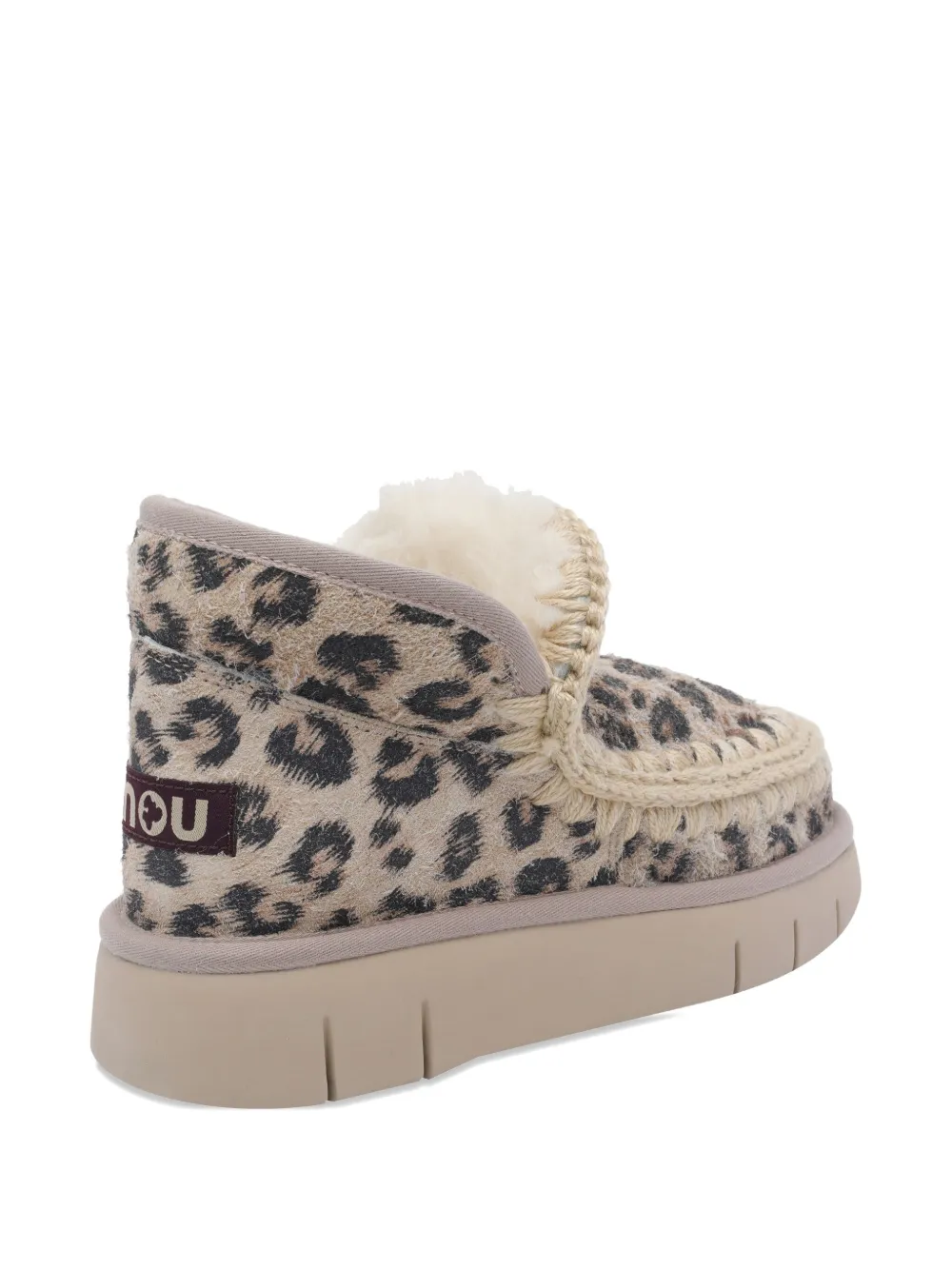 Mou Eskimo Bounce Leopard Print Platform Boots In Animal Print