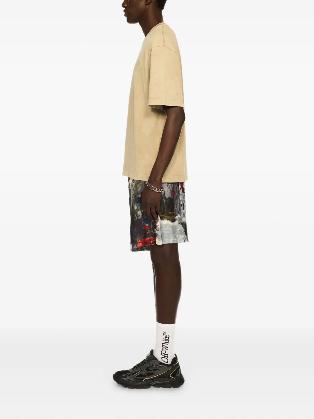 Off-White Laundry Skate logo T-shirt - Beige