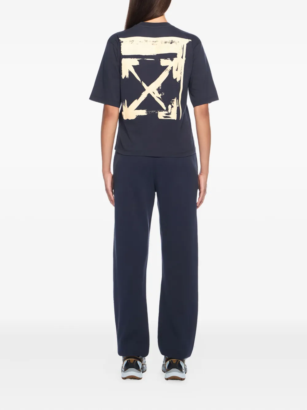Off-white Ink Logo-print Track Pants In Blue