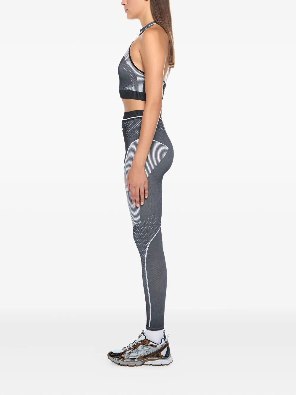 Off-White race logo Arrow seamless sports bra - Zwart