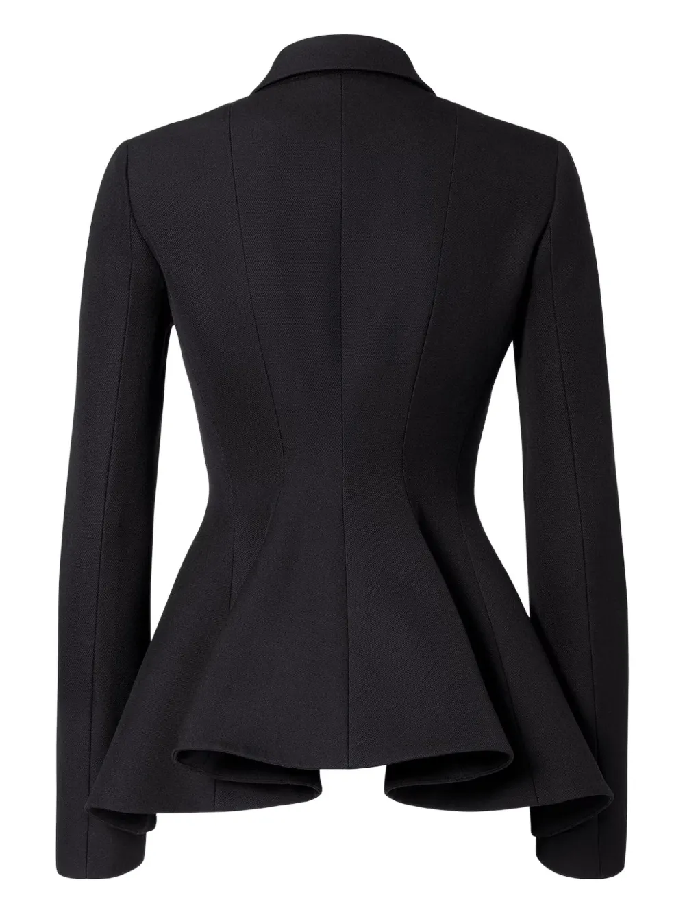 Fendi Grain-de-poudre Wool Jacket In Black