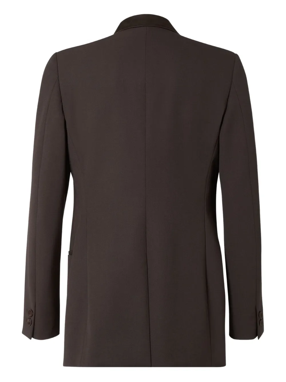 Fendi Tailored Wool Blazer Notch Lapel In Brown