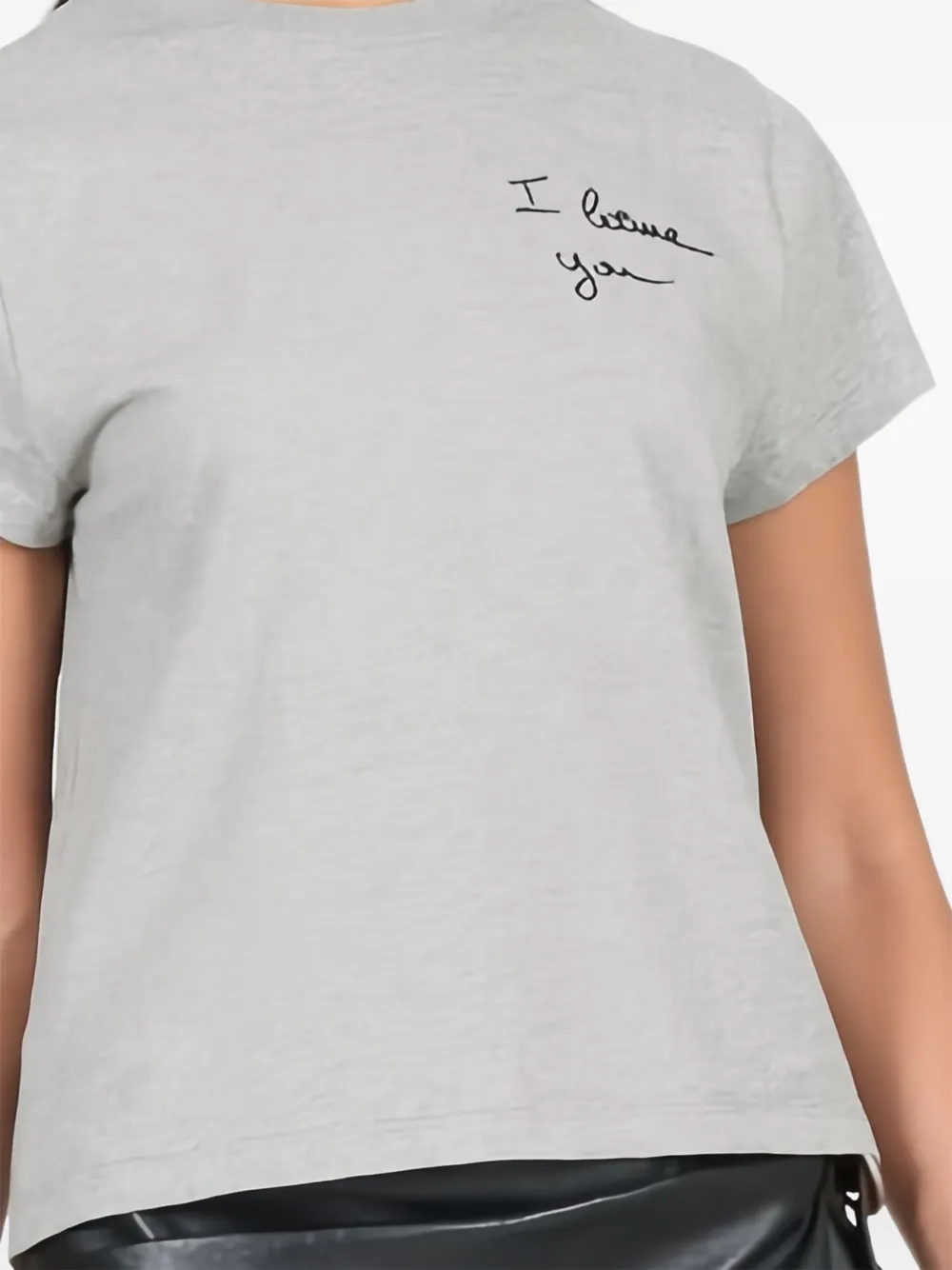 Loewe Embroidered Short-sleeved T-shirt In Gray