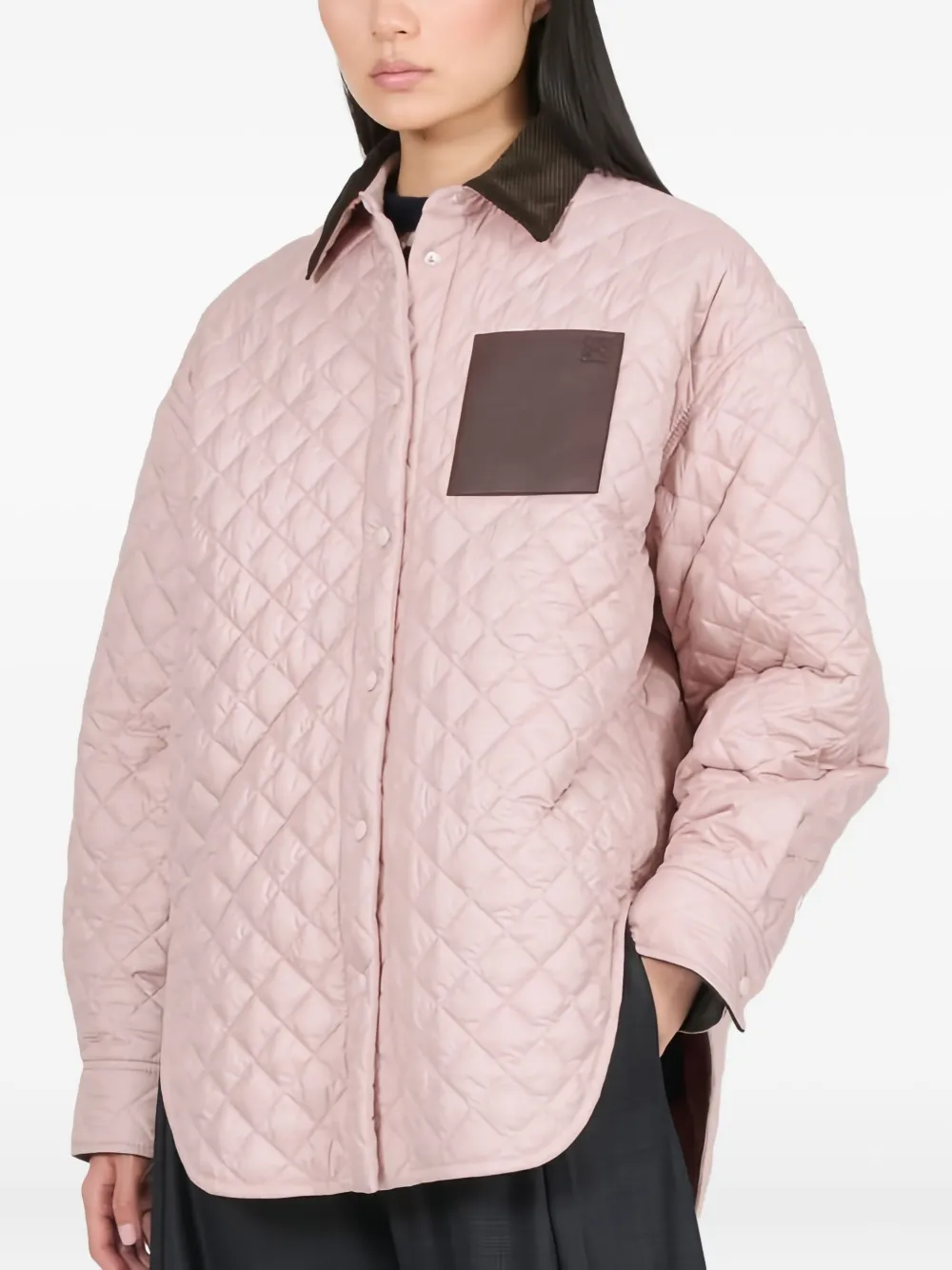 LOEWE quilted panelled overshirt jacket | Pink | Image 1
