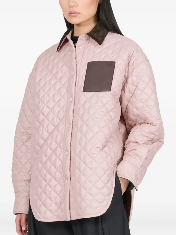 LOEWE キルティング オーバーシャツジャケット | ピンク | FARFETCH JP