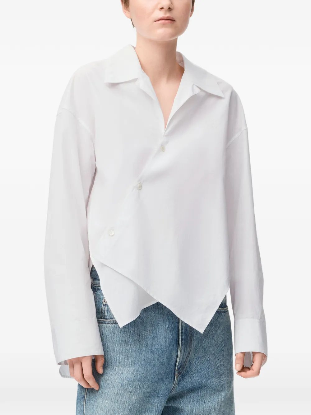 LOEWE Blouse met asymmetrische afwerking Wit