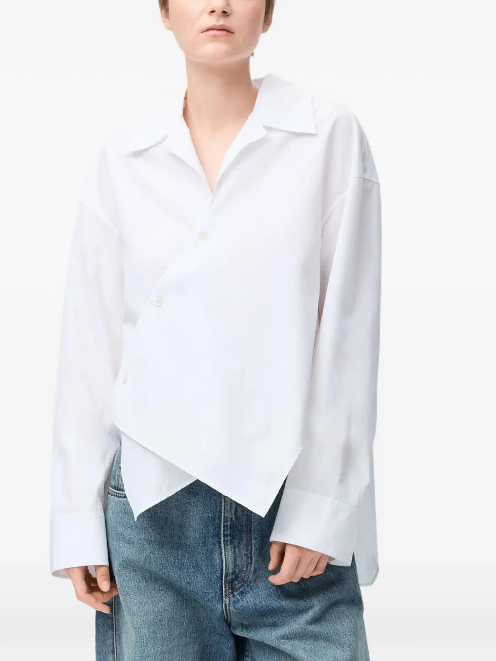 LOEWE Hemd mit asymmetrischem Saum - Weiß