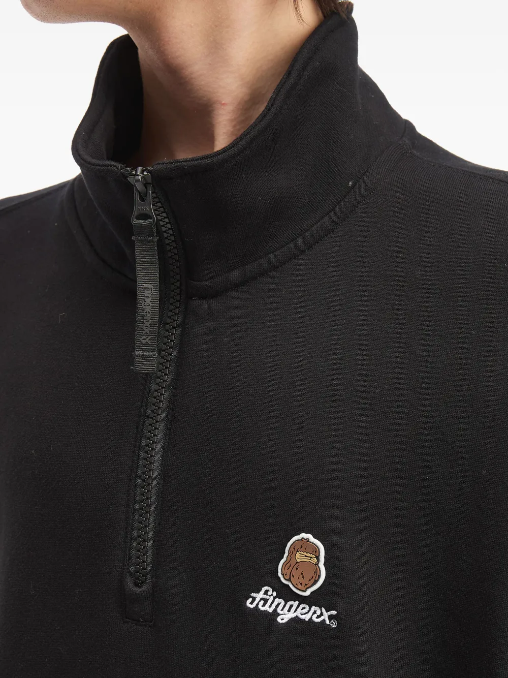 Fingercroxx Zip-up Sweatshirt In Black