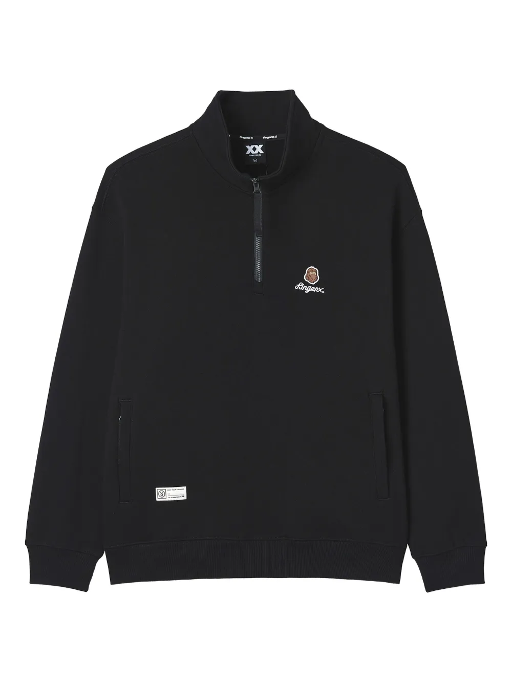 FINGERCROXX zip-up sweatshirt | Black | Image 1