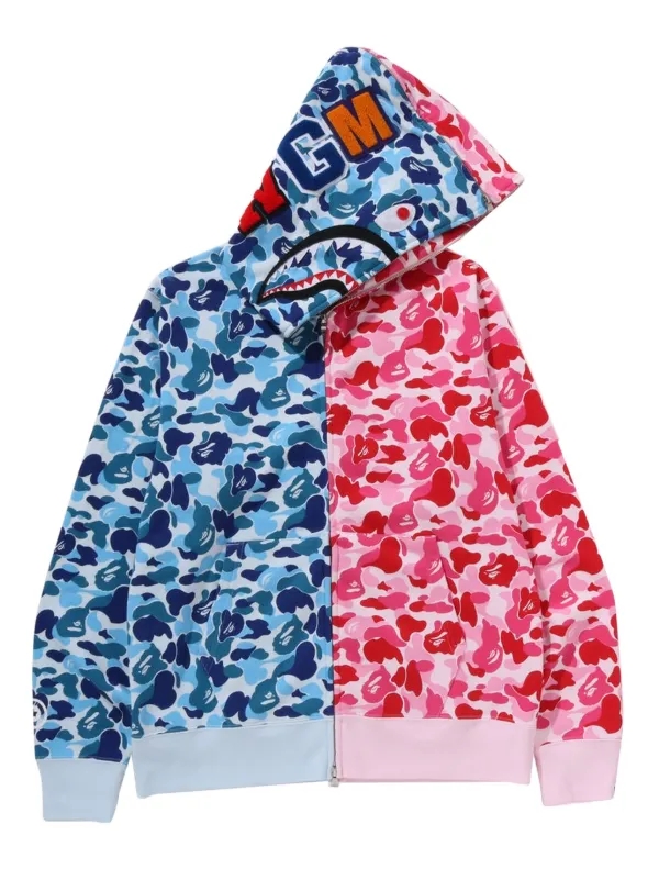 A BATHING APE® Abc Camos Separate Shark full-zip Hoodie Blue FARFETCH PH