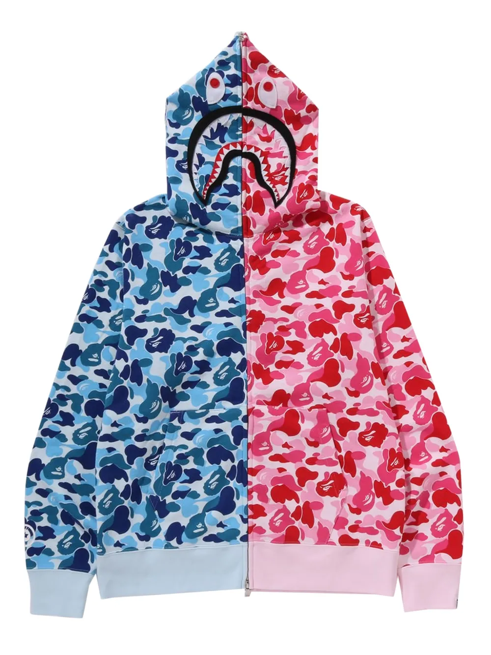 A BATHING APE® hoodie Abc Camos Separate Shark con cierre | azul | Image 1