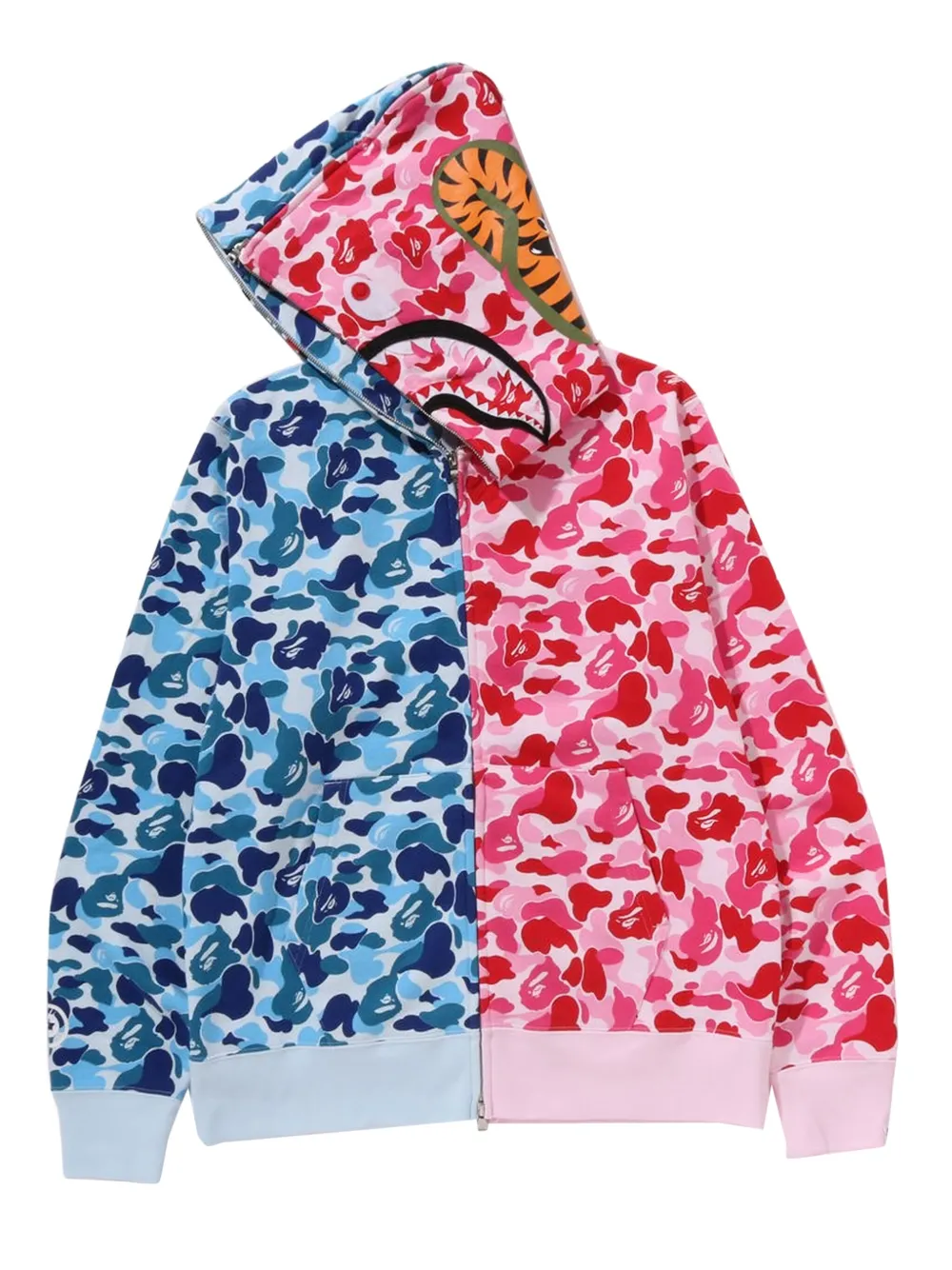 A BATHING APE Abc Camos Separate Shark hoodie met rits Blauw