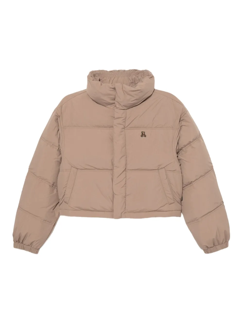 Izzue Bear-embroidered Puffer Jacket In Brown