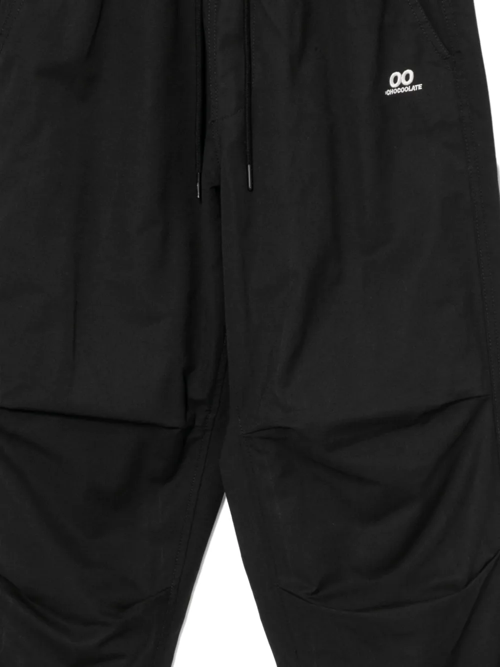 CHOCOOLATE Broek met geborduurd logo Zwart