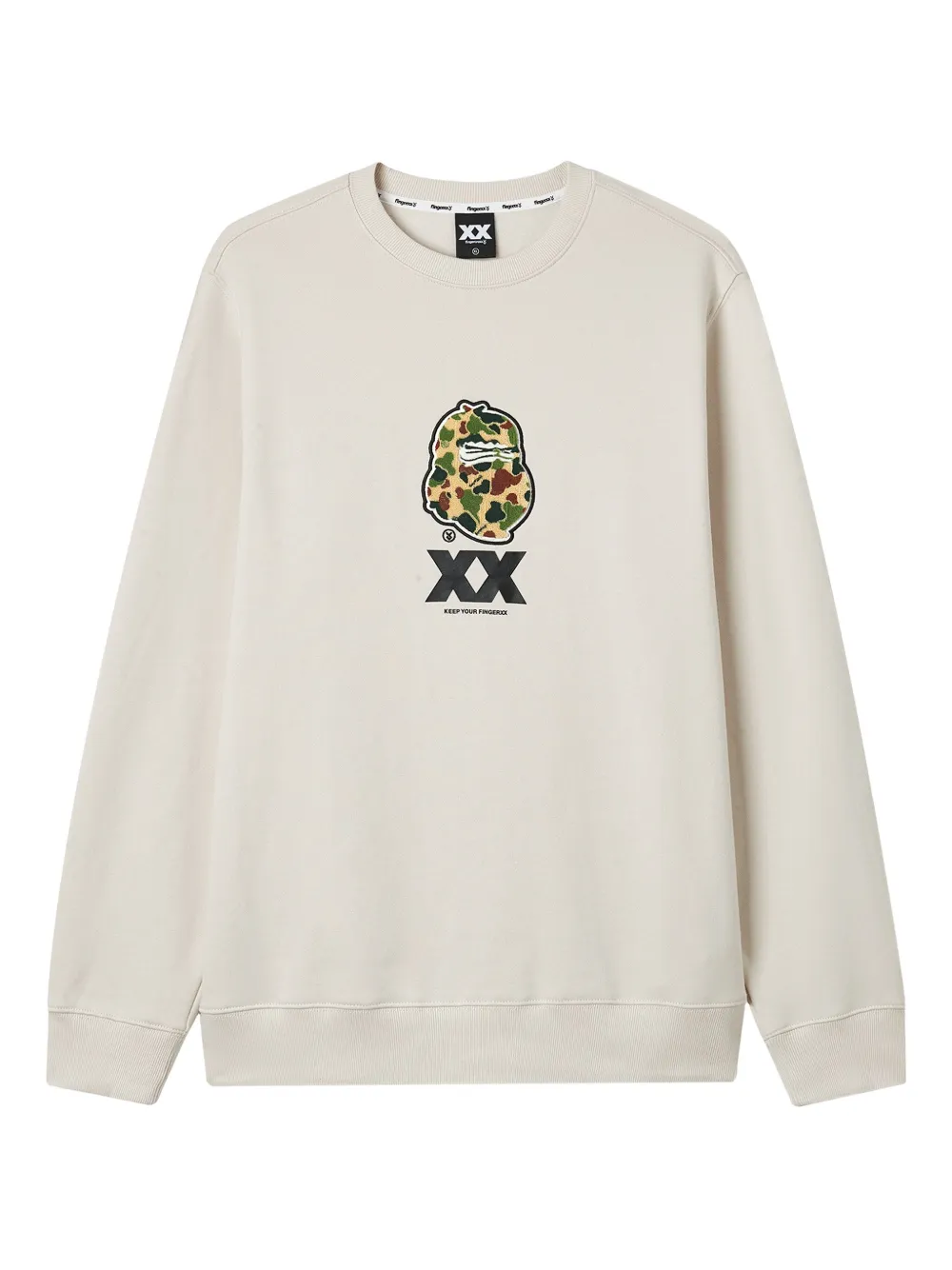 FINGERCROXX camouflag- appliqué sweatshirt | Neutrals | Image 1
