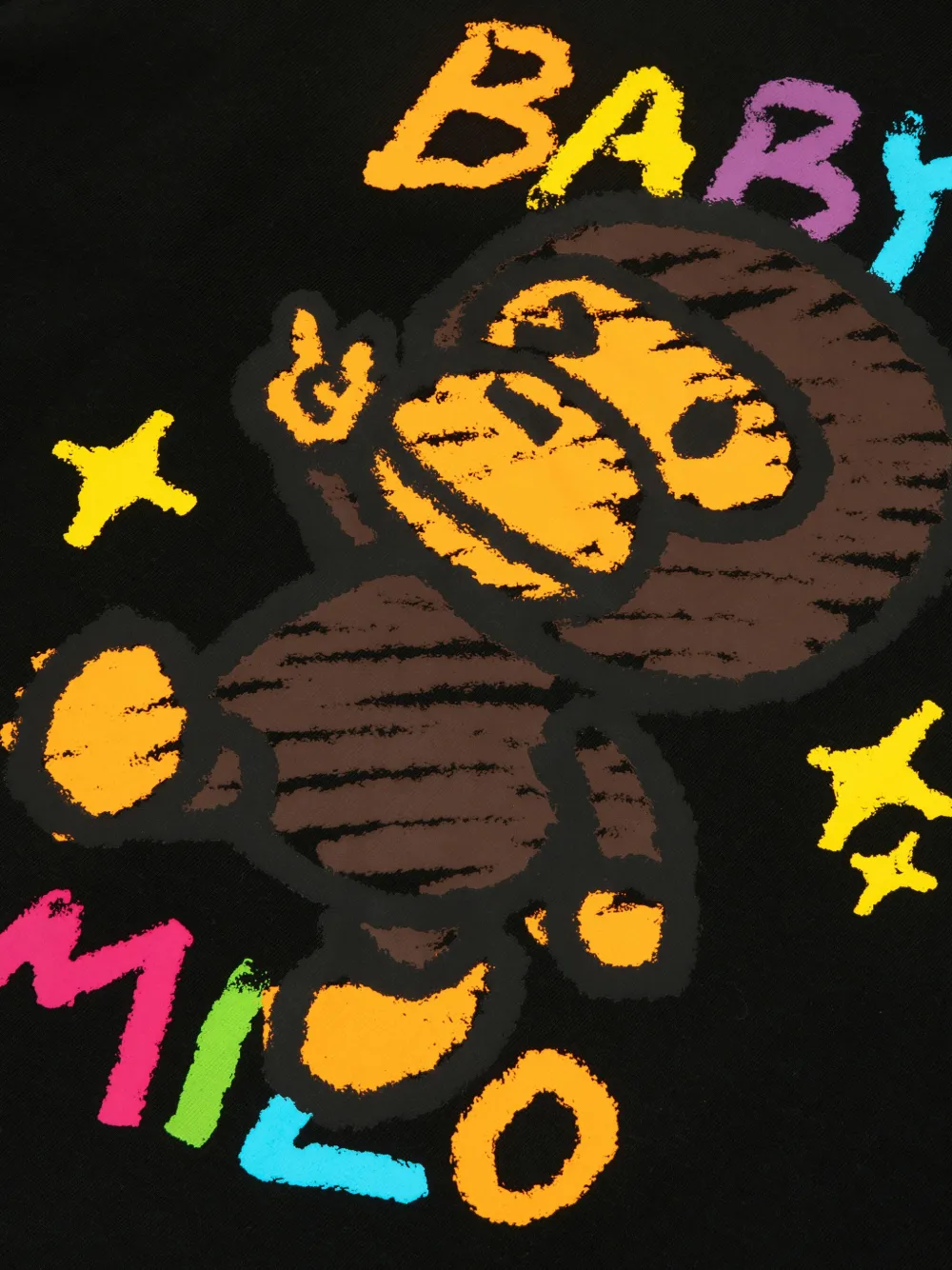 *BABY MILO STORE BY *A BATHING APE Baby Milo T-shirt met lange mouwen Zwart