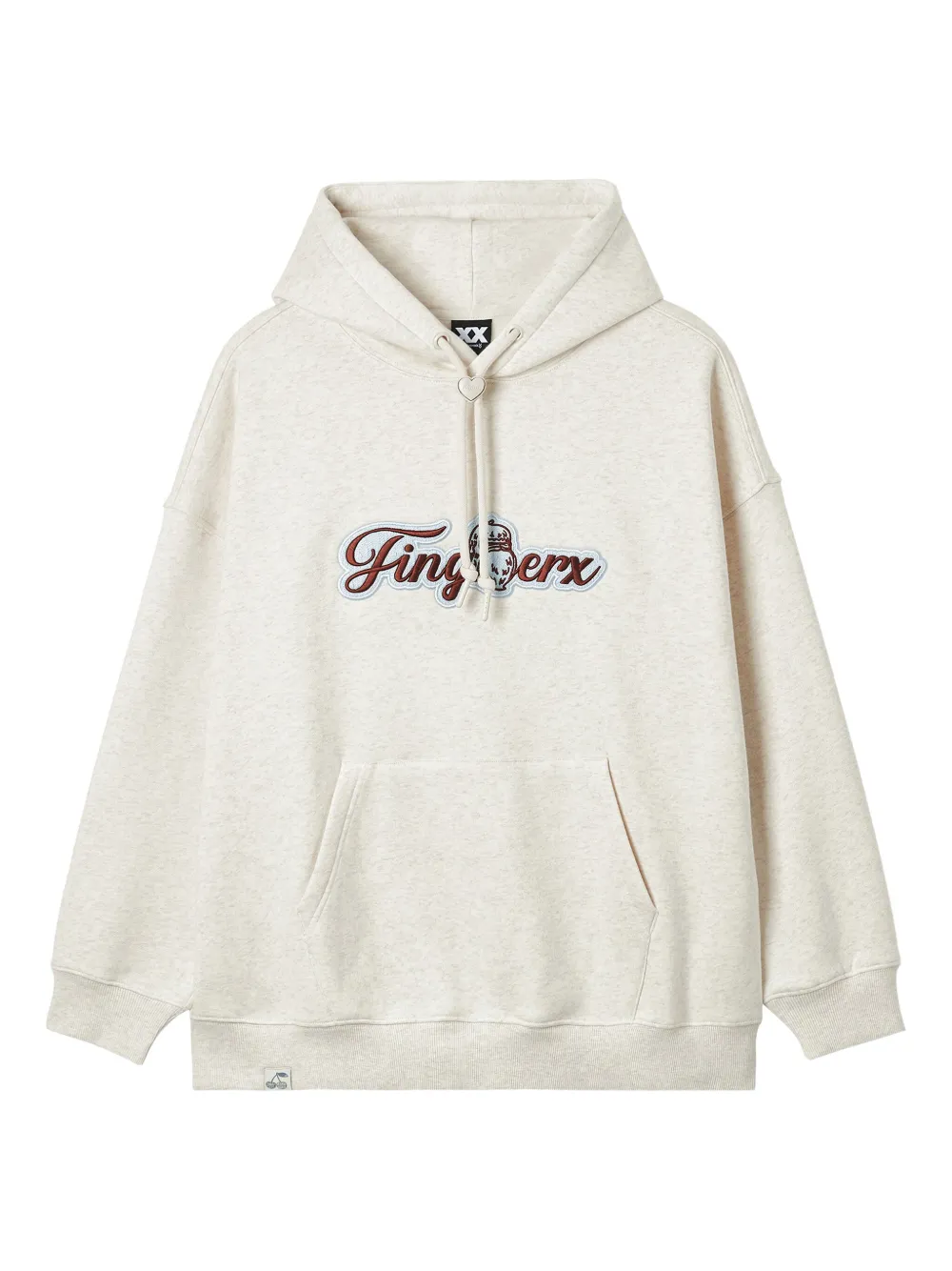 Fingercroxx Logo-embroidery Hooded Sweatshirt In Neutral
