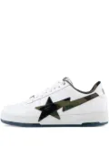 A BATHING APE® star-appliqué sneakers - White