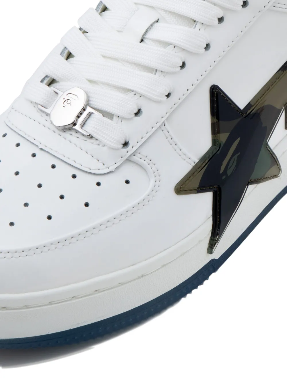 A Bathing Ape Star-appliqué Sneakers In White