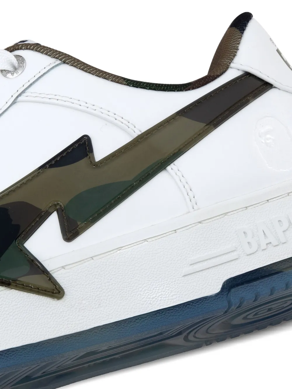 A BATHING APE Sneakers met ster-applicatie Wit