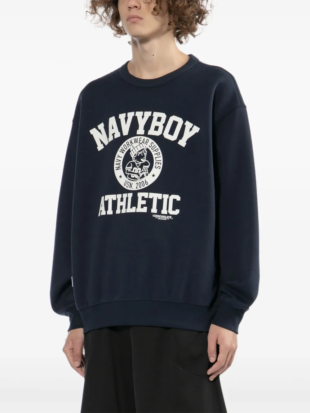 CHOCOOLATE Sweater met print Blauw