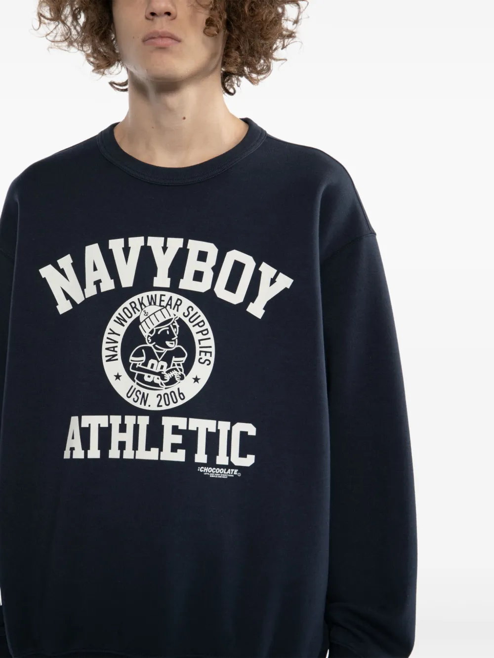 CHOCOOLATE Sweater met print Blauw