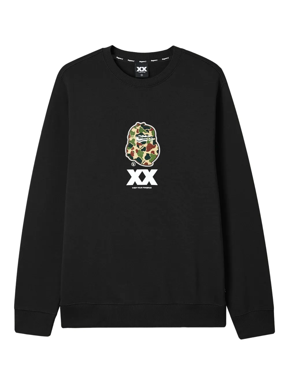 FINGERCROXX graphic crew-neck sweatshirt | Black | Image 1