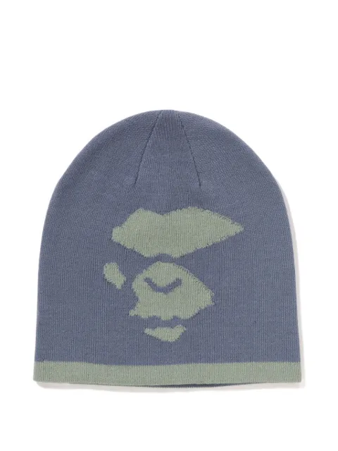 A BATHING APE® logo beanie hat